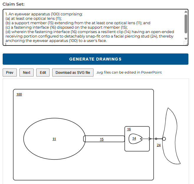 Drawing viewer with navigation and edit controls