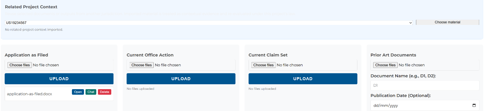 Related Project Context panel linking to another project