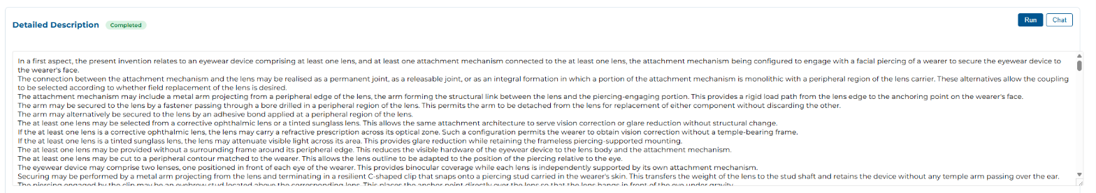 One-Shot mode showing an editable, auto-growing document section with its Section Chat button
